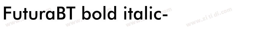 FuturaBT bold italic字体转换